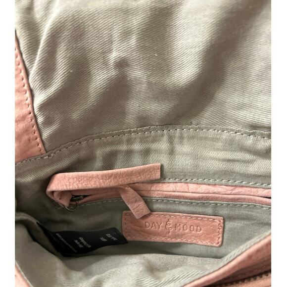 DAY & MOOD For Anthropology NWT Nelly Leather Crossbody Bag Rose Dawn - Picture 11 of 14